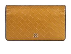 Chanel Continental Wallet, Leather, Gold, 11698347(2006/08), B, 3*